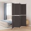 vidaXL Cloison de s&eacute;paration 4 panneaux Marron 200x220 cm Tissu
