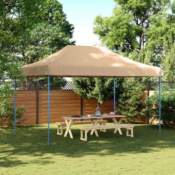 vidaXL Tente de r&eacute;ception pliable escamotable beige 440x292x315 cm