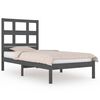 vidaXL Cadre de lit sans matelas gris 75x190 cm bois de pin massif