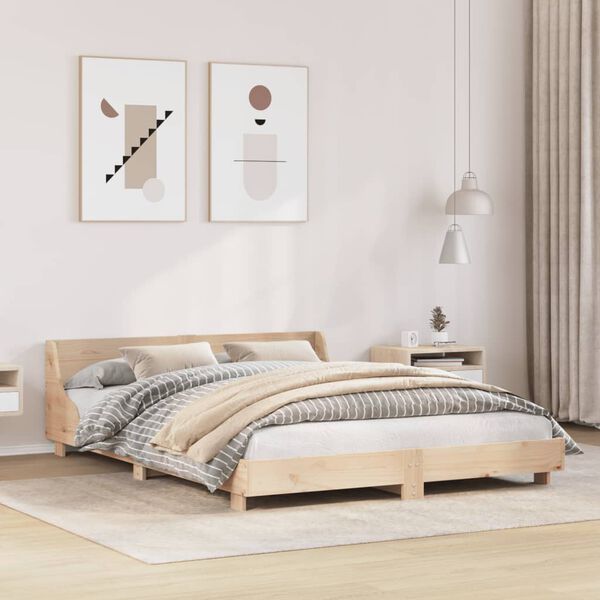 vidaXL Cadre de lit sans matelas 160x200 cm bois massif de pin