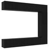 vidaXL Ensemble meuble TV 5 pc Ch&ecirc;ne noir Bois d'ing&eacute;nierie