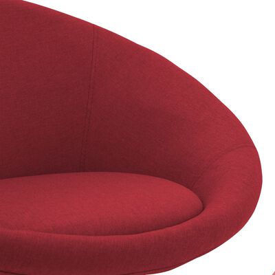 vidaXL Chaise pivotante de bureau Rouge bordeaux Tissu