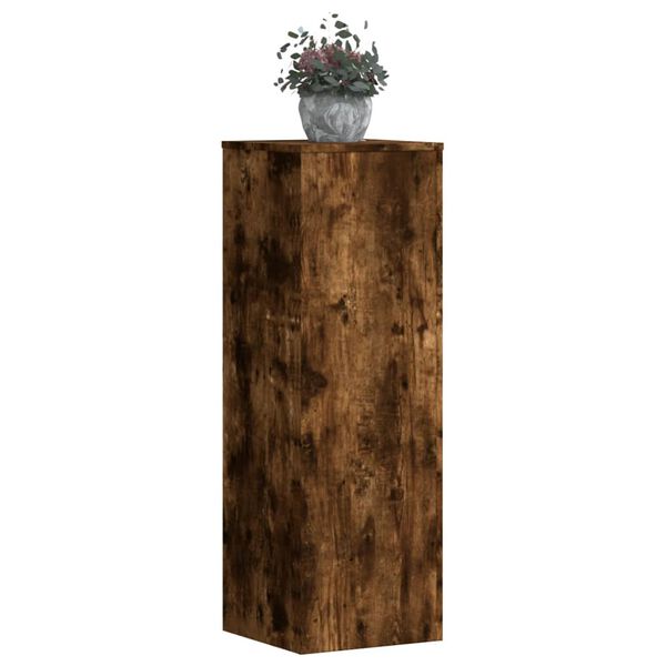 vidaXL Support pour plantes chêne fumé 33x33x100 cm bois d'ingénierie