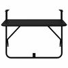 vidaXL Table Suspendue de Balcon Noir 60 x 39 x 65 cm Acier