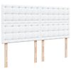 vidaXL Sommier &agrave; lattes de lit avec matelas Blanc 180x200cm Similicuir