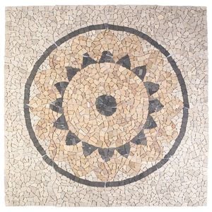 vidaXL Carreaux en mosa&iuml;que motif tournesol Multicolore 120 x 120 cm
