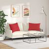vidaXL Coussins de canap&eacute; 2 pcs Rouge 70 x 50 cm tissu