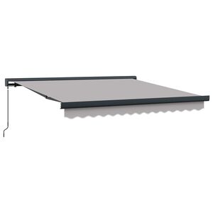 vidaXL Auvent manuel 3 x 2,5 m Gris clair 100 % polyester