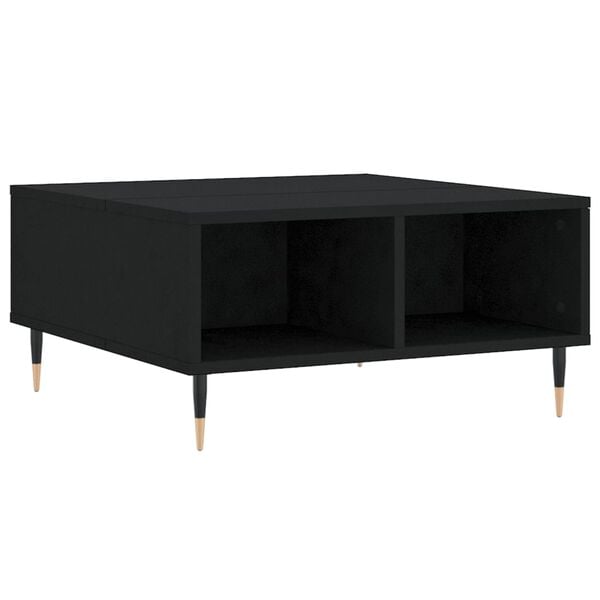 vidaXL Table basse noir 60x60x30 cm bois d'ing&eacute;nierie