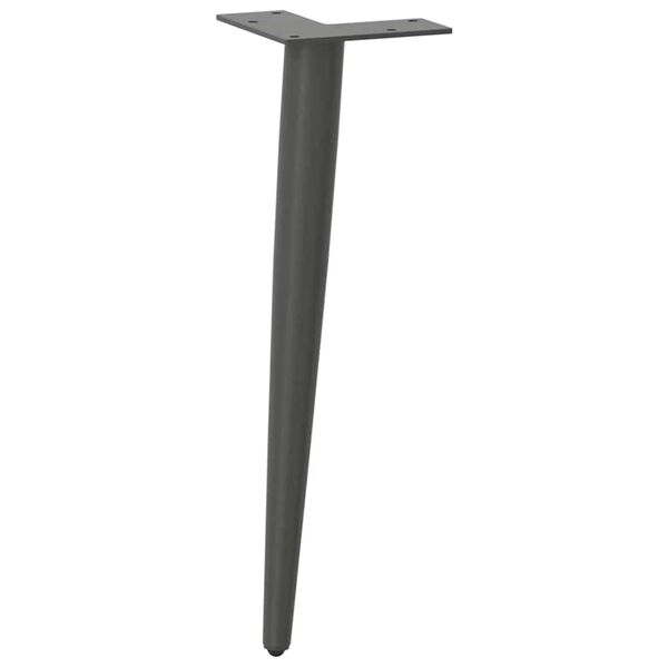 vidaXL Pieds de table basse coniques 4 pièces Anthracite 30-31 cm Acier