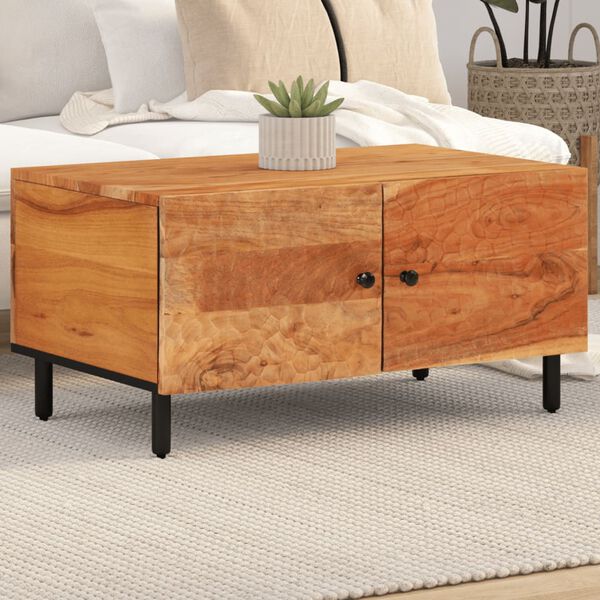 vidaXL Table basse 80x50x40 cm bois massif d'acacia