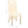 vidaXL Chaises &agrave; manger lot de 4 cr&egrave;me tissu