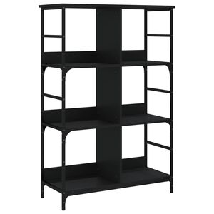 vidaXL Biblioth&egrave;que noir 78,5x33x117,5 cm bois d'ing&eacute;nierie