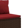 vidaXL Salon de jardin avec coussins 8 pcs marron résine tressée