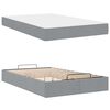 vidaXL Cadre de lit avec matelas avec matelas 2 pcs Gris clair tissu