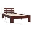 vidaXL Cadre de lit sans matelas marron foncé pin massif 100x200 cm