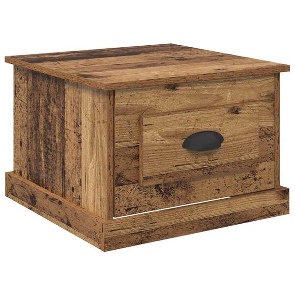 vidaXL Table basse Bois Ancien 50 x 50 x 35 cm Bois d'ing&eacute;nierie