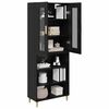 vidaXL Haut Armoire Ch&ecirc;ne noir 69,5 x 34 x 180 cm
