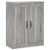 vidaXL Buffet haut Sonoma gris 69,5x34x180 cm Bois d'ing&eacute;nierie