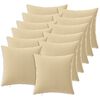 vidaXL Housse de coussin 12 pcs HEERLEN Beige 40 x 40 cm Polyester