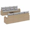 vidaXL Ensemble de canap&eacute; de jardin Beige 55 x 55 x 37 cm polyrotin