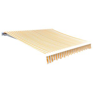 vidaXL Tissu d'auvent Jaune tournesol/blanc 3x2,5 m (cadre non inclus)