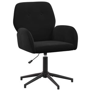 vidaXL Chaise de bureau pivotante 54 x 55 x 90 cm Noir Velours (V)