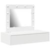 vidaXL Table de Toilette Blanc 83 x 40 x 70 cm Bois d'ing&eacute;nierie
