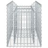 vidaXL Lit sur&eacute;lev&eacute; gabion Argent&eacute; 100 x 50 x 60 cm Acier galvanis&eacute;