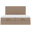 VidaXL Cadre de lit ottoman et matelas cappuccino 200x200cm similicuir
