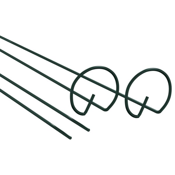 vidaXL Piquets pour plantes de jardin 20 pcs vert fonc&eacute; 61 cm acier