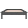 vidaXL Cadre de lit à LED sans matelas gris 75x190 cm bois massif