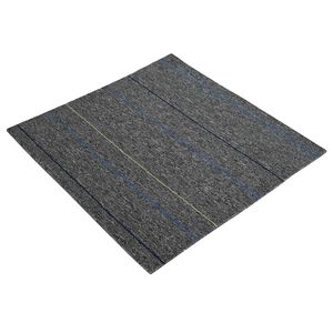 vidaXL Carreau de tapis Gris moyen avec des rayures 50 x 50 cm 20 pc