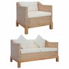 vidaXL Ensemble de canap&eacute;s 2 pcs avec coussins Rotin naturel