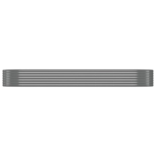 vidaXL Lit sur&eacute;lev&eacute; de jardin Acier galvanis&eacute; 322x100x36cm gris