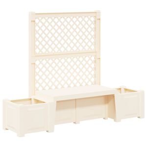 vidaXL Banc de jardin Kopenhagen PP Blanc
