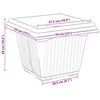 vidaXL Pot de Fleurs Carr&eacute; 24 pcs Noir 43 x 43 x 33.5 cm Plastique