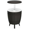 vidaXL Table &agrave; glaci&egrave;re 3 en 1 noir polypropyl&egrave;ne