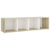 vidaXL Ensemble de meubles TV 5 pcs Blanc ch&ecirc;ne sonoma Bois ing&eacute;nierie