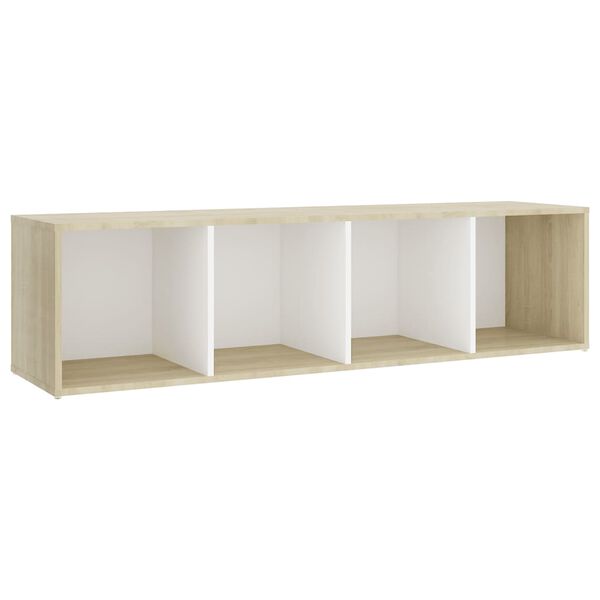 vidaXL Ensemble de meubles TV 5 pcs Blanc ch&ecirc;ne sonoma Bois ing&eacute;nierie