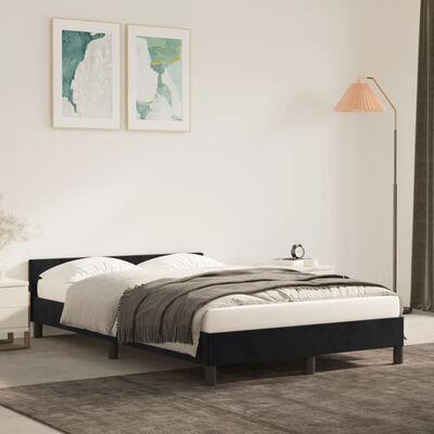 vidaXL Cadre de lit avec tête de lit Noir 120x200 cm Velours