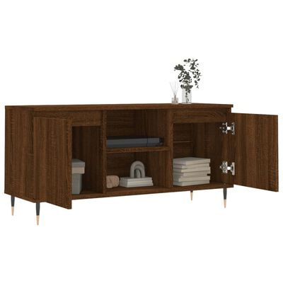 vidaXL Meuble TV chêne marron 104x35x50 cm bois d'ingénierie