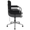 vidaXL Chaise pivotante de bureau Noir Tissu