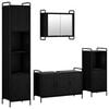 vidaXL Ensemble d'armoire de salle de bain 4 pc Ch&ecirc;ne noir