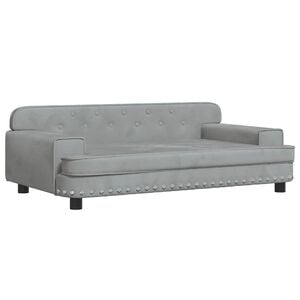 vidaXL Canap&eacute; pour enfants gris clair 90x53x30 cm velours
