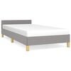 vidaXL Cadre de lit sans matelas gris clair 90x190 cm tissu