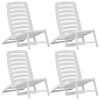 vidaXL Chaise pliante enfant, lot de 4, en plastique blanc