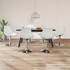 vidaXL Chaises pivotantes &agrave; manger lot de 6 blanc PP