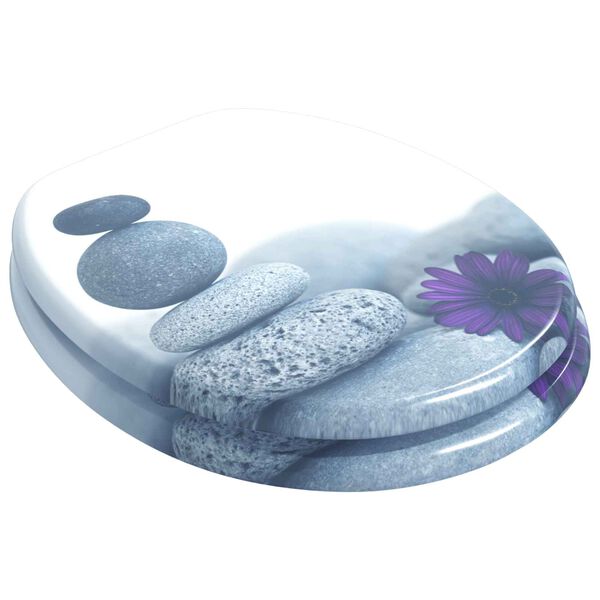 vidaXL Si&egrave;ge de toilette Gris 44 x 38 cm Panneau MDF