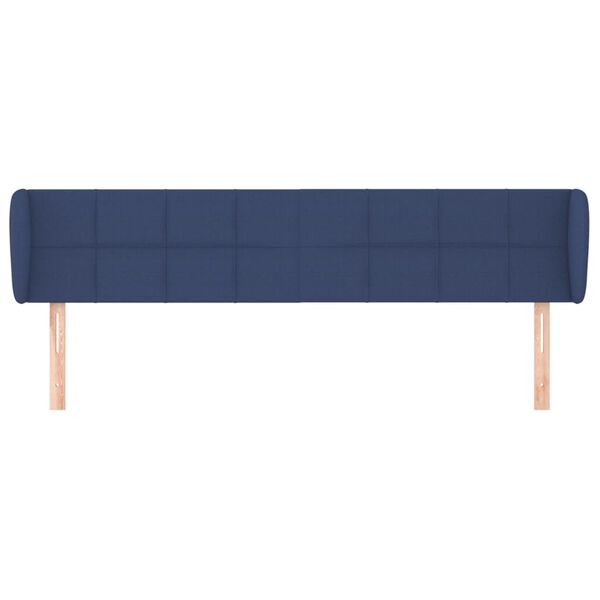 vidaXL T&ecirc;te de lit avec oreilles Bleu 163x23x78/88 cm Tissu